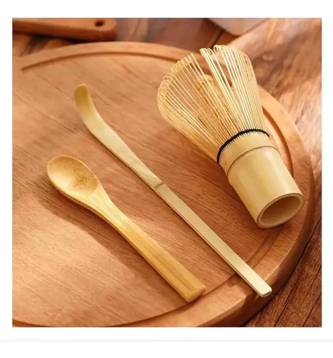 SET DE BATIDORES Y CUCHARAS DE BAMBU PARA PREPARACION DE TE  MATCHA - 3
