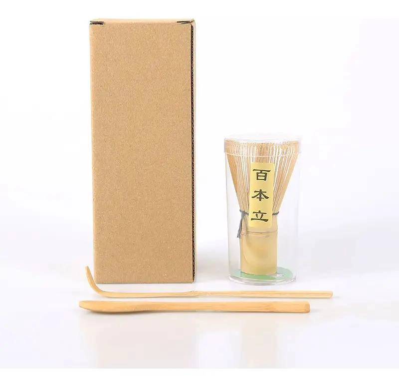 SET DE BATIDORES Y CUCHARAS DE BAMBU PARA PREPARACION DE TE  MATCHA - 9