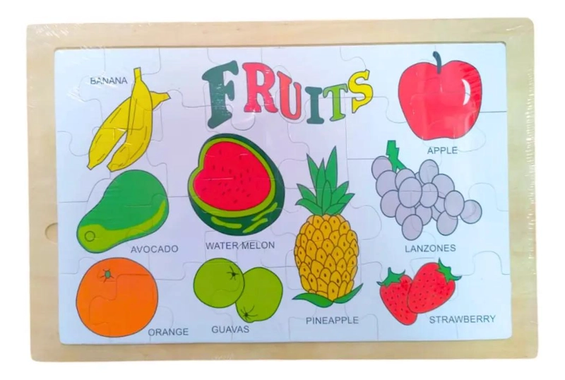 ROMPECABEZAS DIDACTICO DE MADERA PARA NIÑOS CON COLORES VIBRANTES - 1
