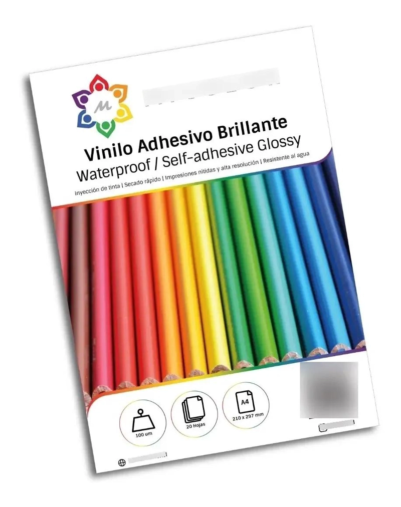 VINILO ADHESIVO IMPRIMIBLE A4 PARA STICKERS Y ETIQUETAS - 2