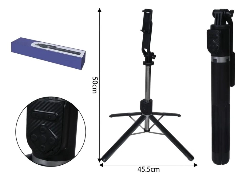 BASTON SELFIE CON TRIPODE AJUSTABLE PARA FOTOGRAFIA - 5