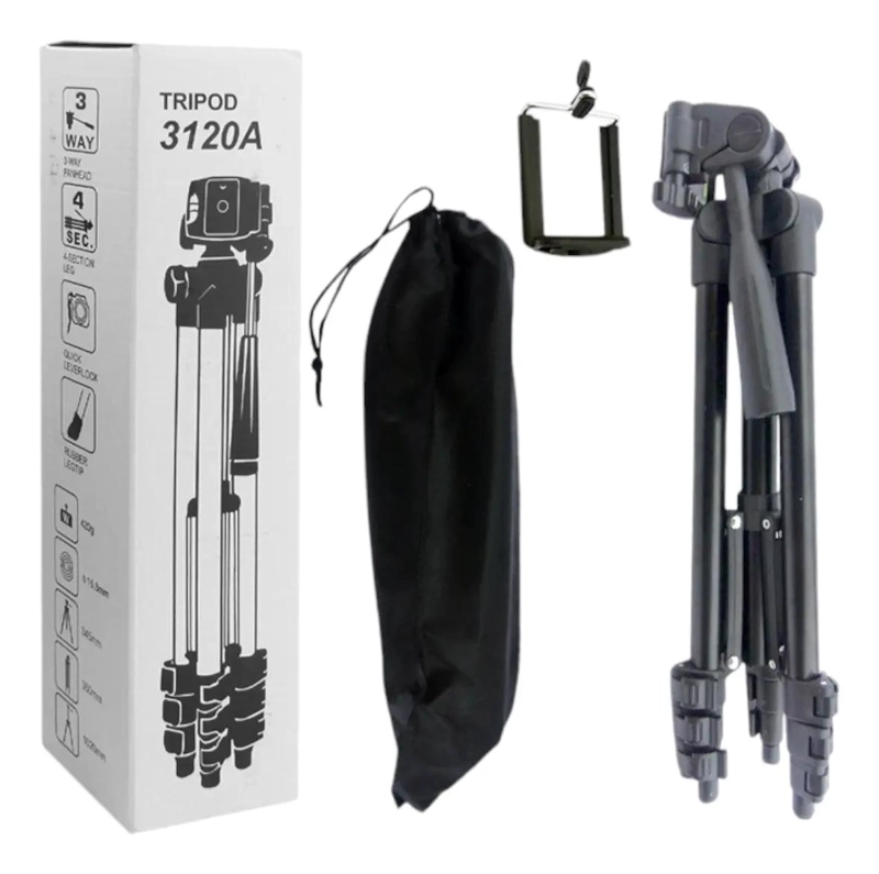 TRIPODE DE 4 SEGMENTOS 110 CM PARA CAMARA Y SMARTPHONE - 4