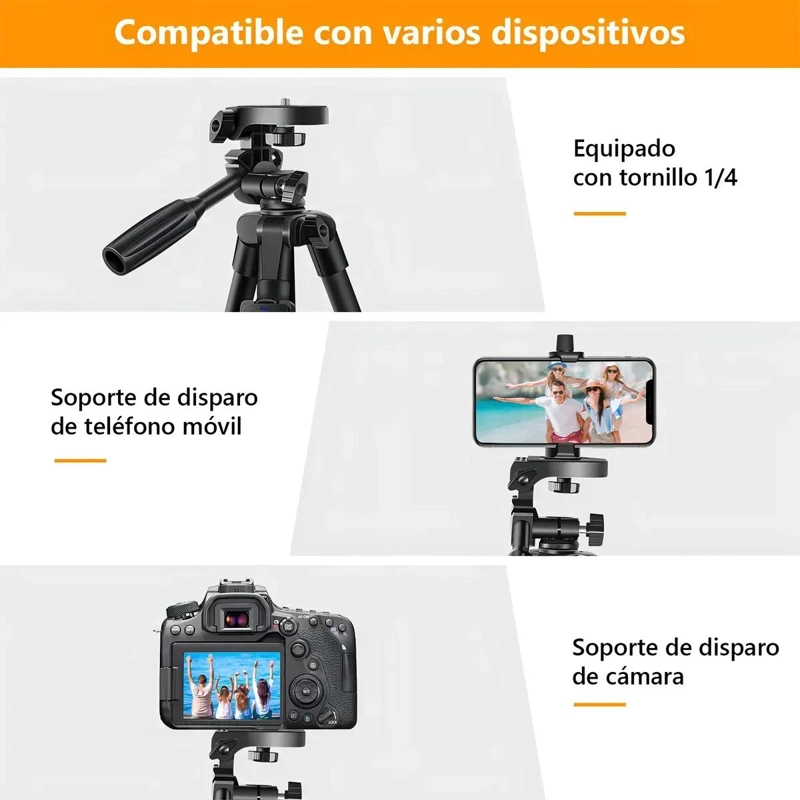 TRIPODE PROFESIONAL DE ALUMINIO CON CABEZAL PANORAMICO - 2