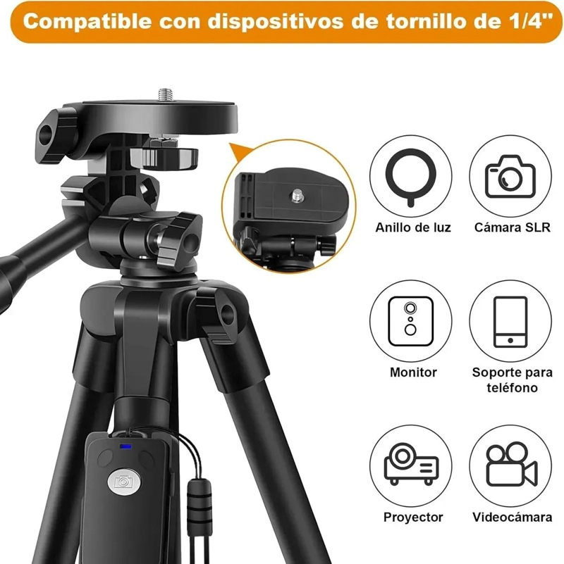 TRIPODE PROFESIONAL DE ALUMINIO CON CABEZAL PANORAMICO - 3