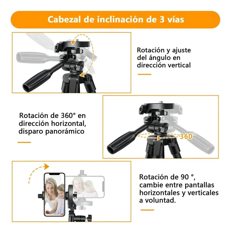 TRIPODE PROFESIONAL DE ALUMINIO CON CABEZAL PANORAMICO - 7