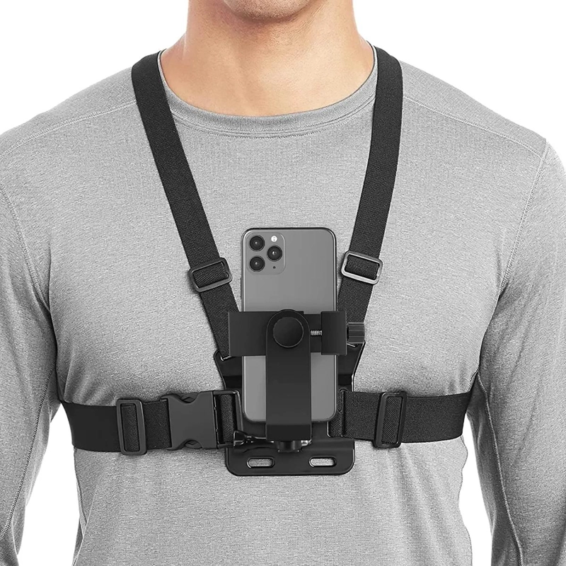 SOPORTE DE PECHO PARA CAMARA Y TELE FONO MOVIL CON ROTACION 360° - 2