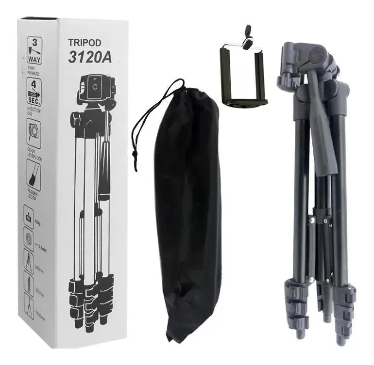 TRIPODE AJUSTABLE DE 4 SEGMENTOS PARA CAMARA Y SMARTPHONE - 1