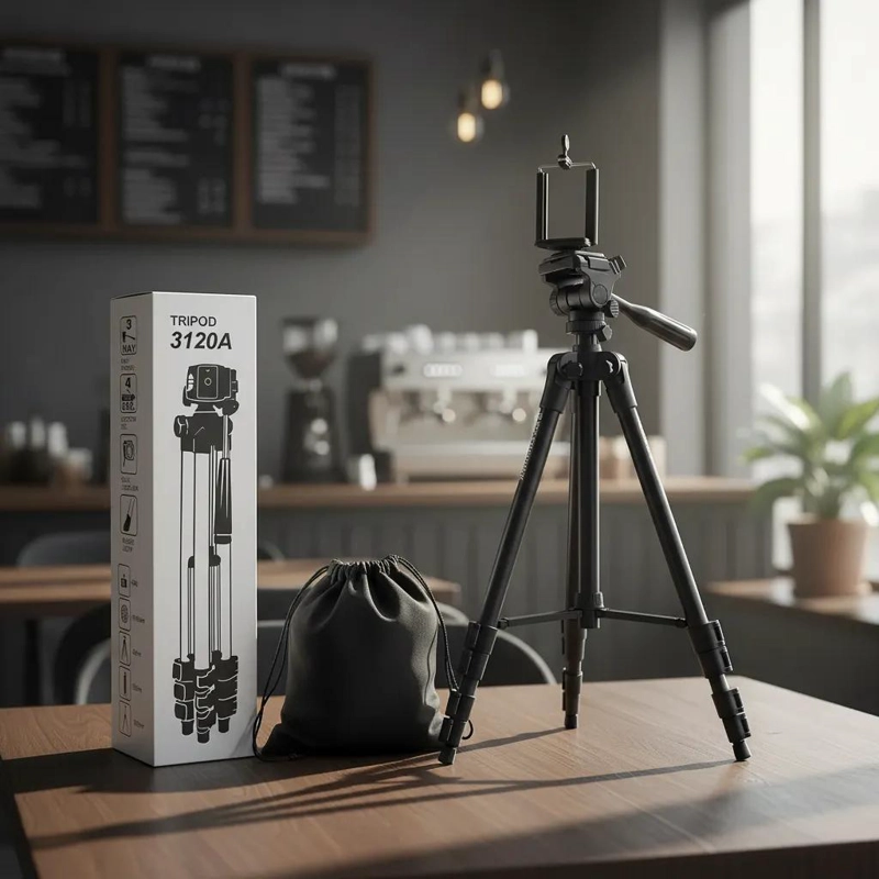 TRIPODE AJUSTABLE DE 4 SEGMENTOS PARA CAMARA Y SMARTPHONE - 3