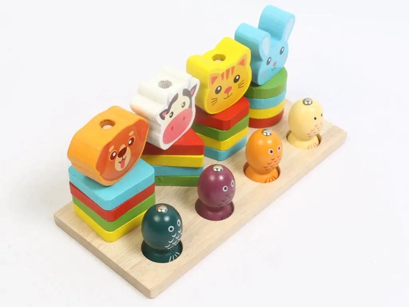 TORRE DE ENCAJE Y PESCA MAGNE TICA PARA NIÑOS - 2