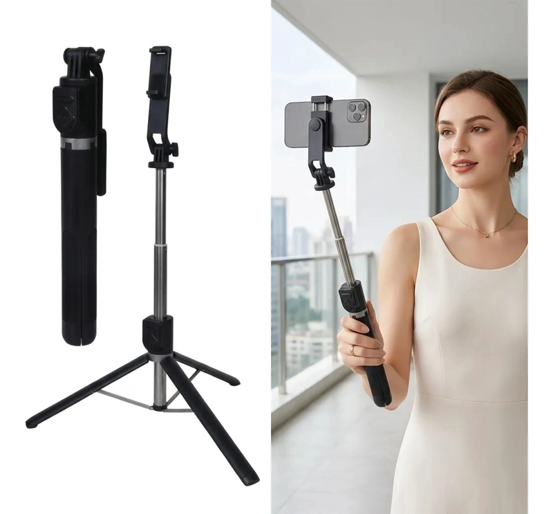 BASTON SELFIE CON TRIPODE AJUSTABLE PARA FOTOGRAFIA - 2