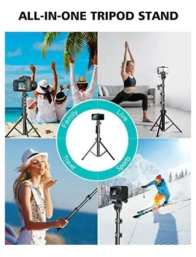 TRIPODE SOPORTE AJUSTABLE PARA CAMARA Y CELULAR CON ESTABILIDAD - 3