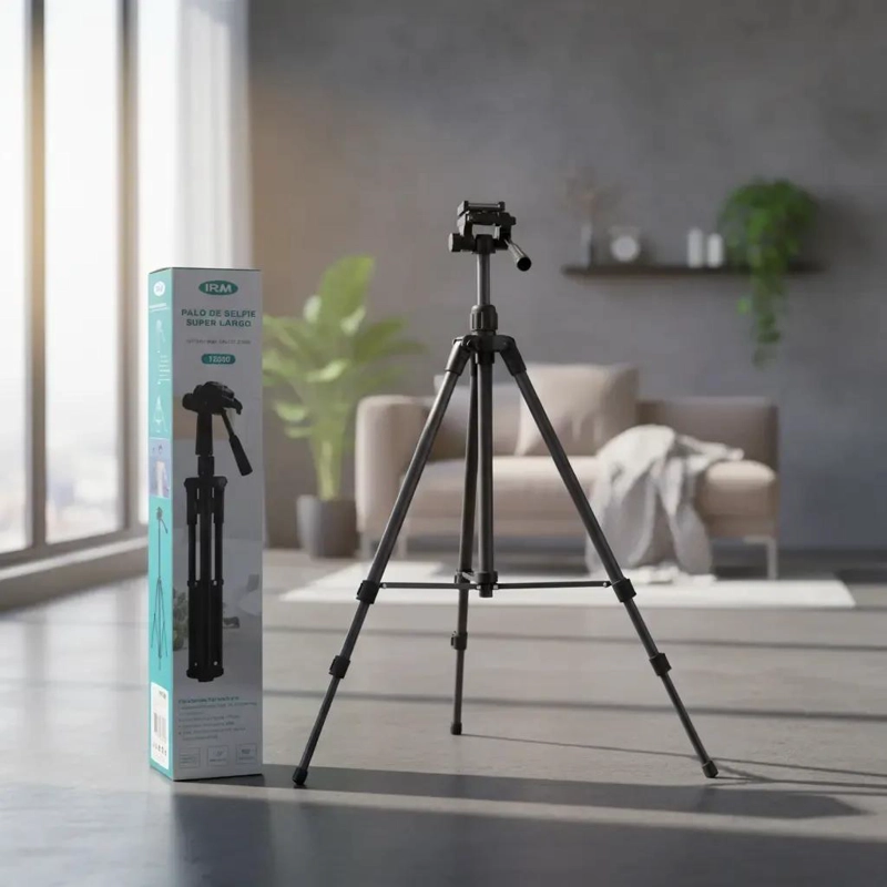 TRIPODE SOPORTE AJUSTABLE PARA CAMARA Y CELULAR CON ESTABILIDAD - 5