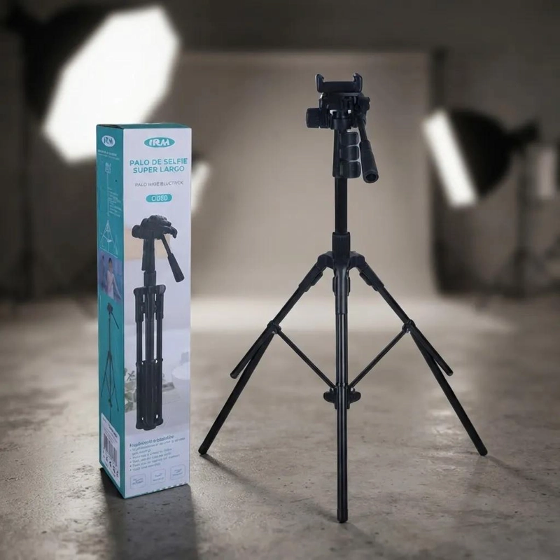 TRIPODE SOPORTE AJUSTABLE PARA CAMARA Y CELULAR CON ESTABILIDAD - 9