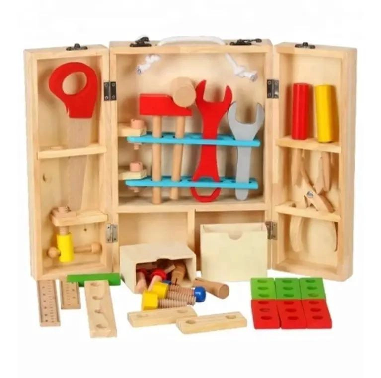 JUEGO DIDACTICO DE HERRAMIENTAS DE MADERA PARA NIÑOS - 2
