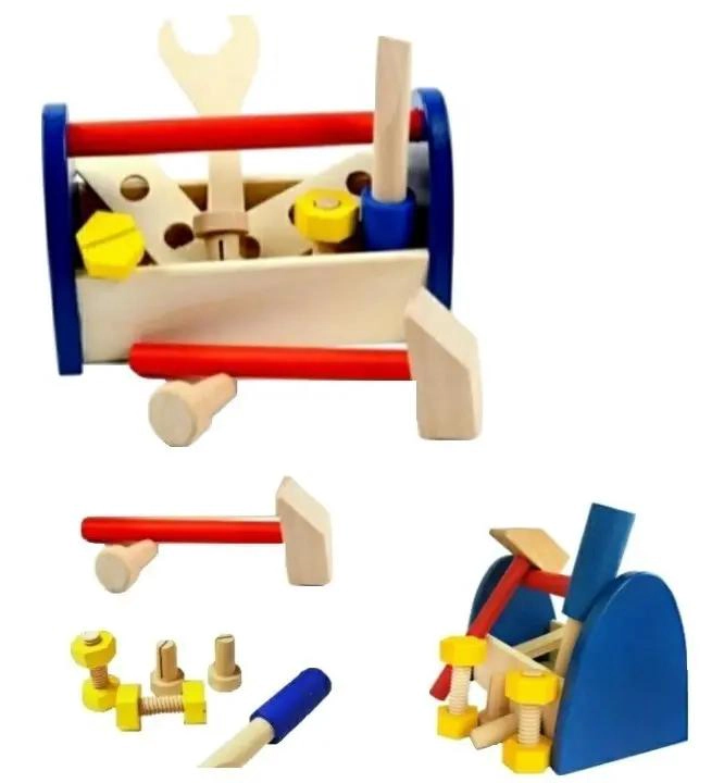 JUEGO DIDACTICO DE HERRAMIENTAS DE MADERA PARA NIÑOS - 7