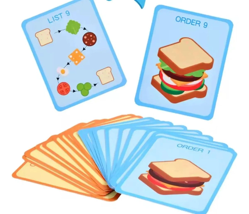 JUEGO DIDACTICO DE MADERA PARA ARMAR HAMBURGUESAS Y SANDWICHES - 1