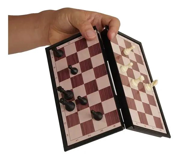 TABLERO PLEGABLE MAGNE TICO PARA AJEDREZ 18X18 CM - 3