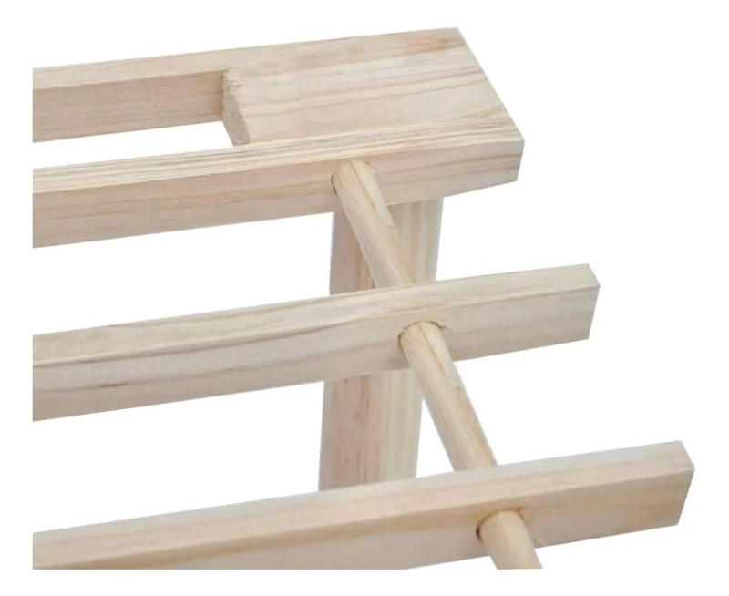 ZAPATERO ORGANIZADOR DE MADERA MULTIUSO CON 2 NIVELES - 4