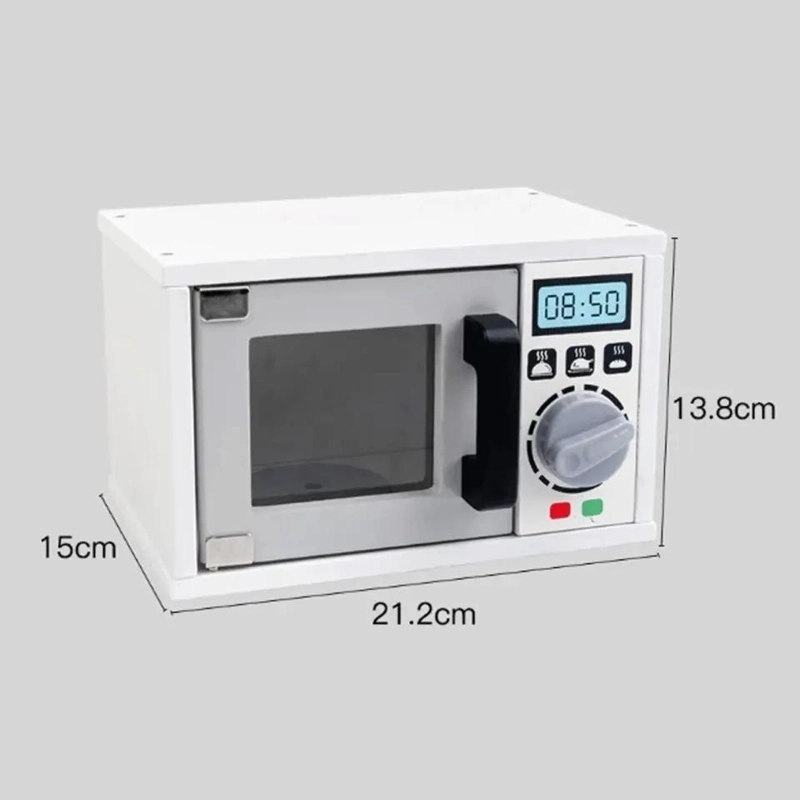 HORNO MICROONDAS DIDACTICO DE MADERA PARA NIÑOS - 9