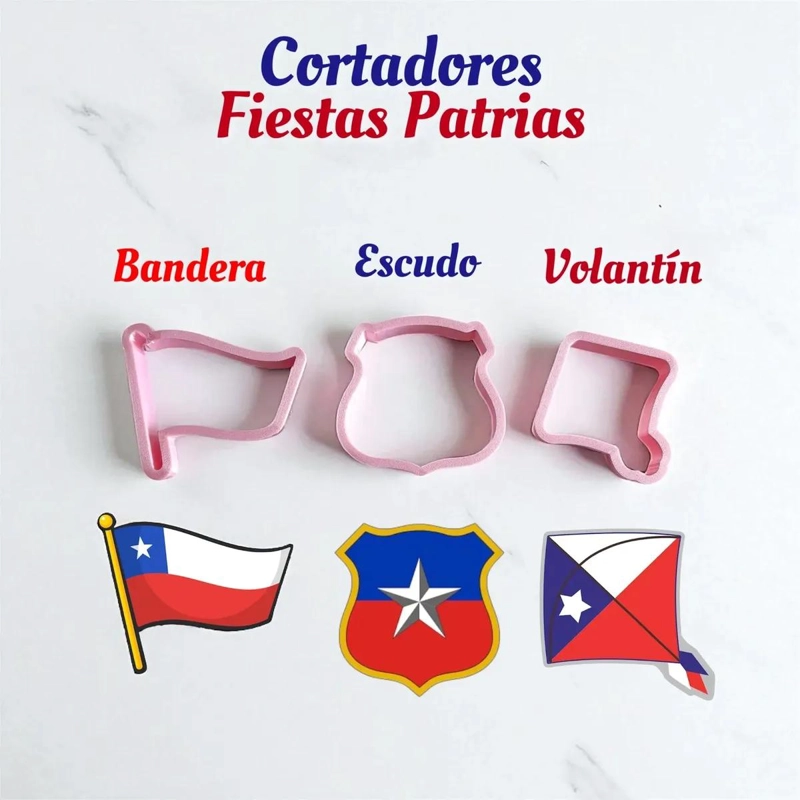 SET DE 9 CORTADORES DE GALLETA TEMATICOS PARA FIESTAS PATRIAS - 3