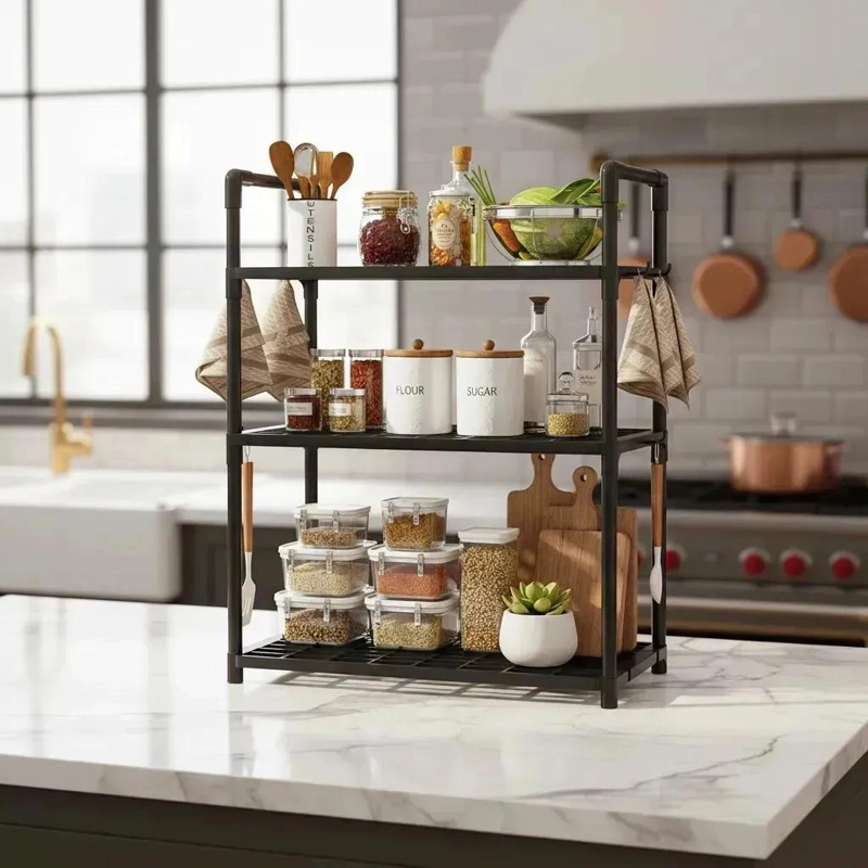 ORGANIZADOR DE COCINA MULTIFUNCIONAL CON 3 NIVELES - 1