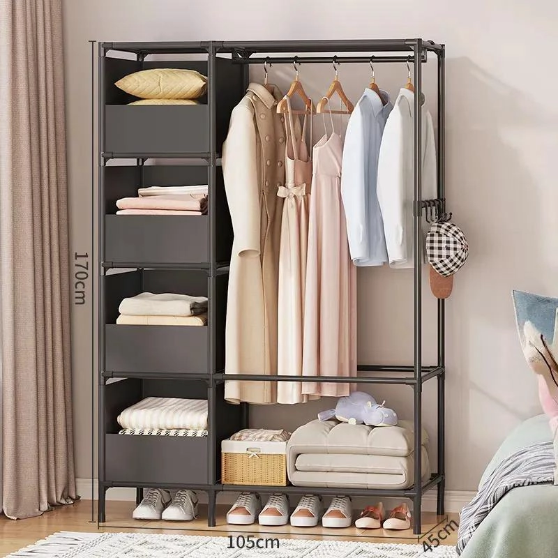 ORGANIZADOR DE ROPA CON PERCHERO Y ESTANTES PARA CLOSET - 3