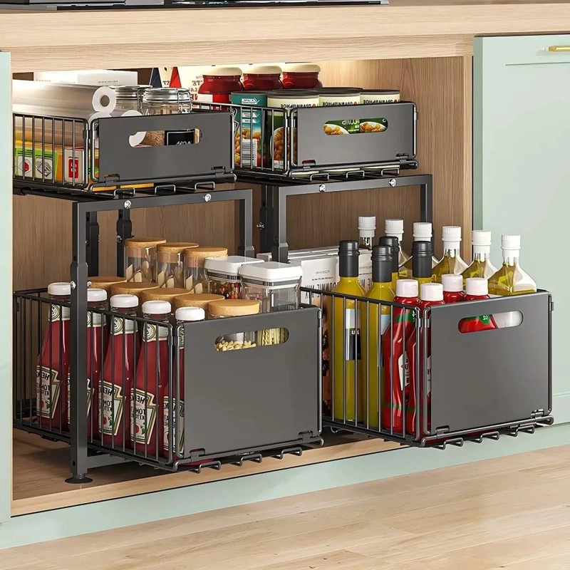ESTANTE ORGANIZADOR DE 2 NIVELES PARA COCINA Y BAÑO - 2