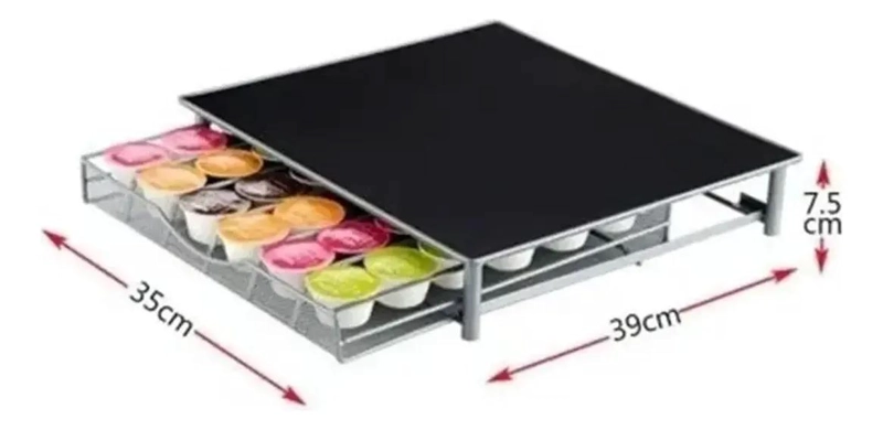 ORGANIZADOR METALICO PARA CAPSULAS DE CAFE  CON 6 COMPARTIMIENTOS - 2