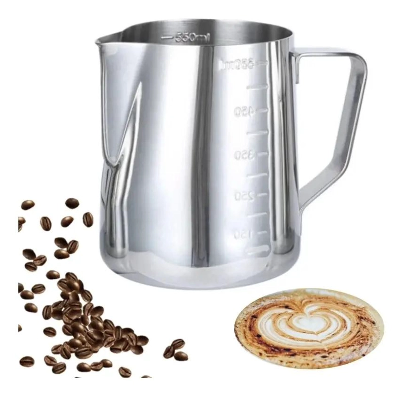 JARRA DE ESPUMA DE LECHE DE ACERO INOXIDABLE CON CAPACIDAD DE 550 ML - 1