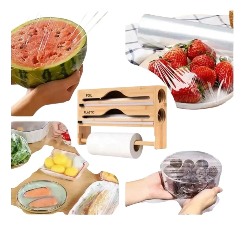ORGANIZADOR DE PARED PARA COCINA CON DISPENSADOR INTEGRADO - 1
