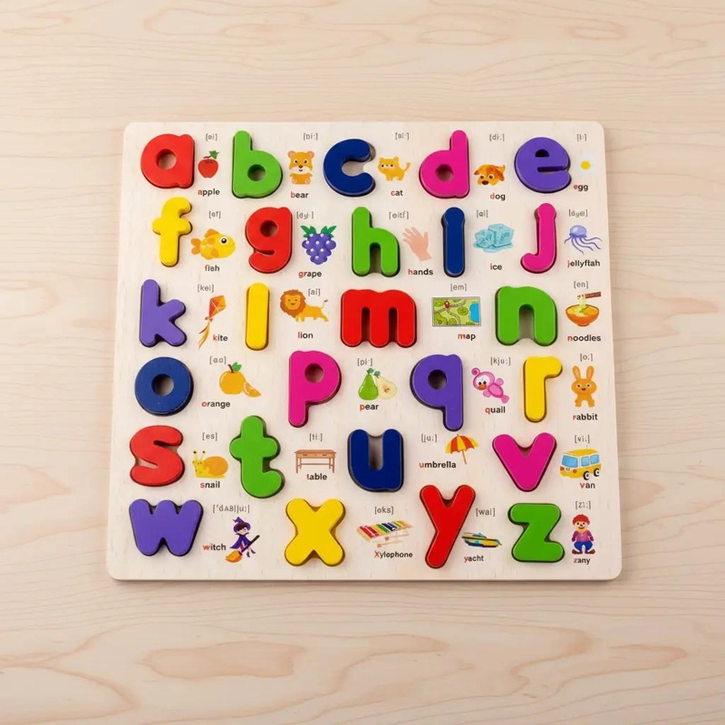 PUZZLE DIDACTICO ABECEDARIO DE MADERA PARA NIÑOS - 2