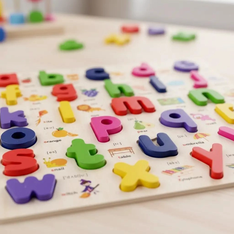 PUZZLE DIDACTICO ABECEDARIO DE MADERA PARA NIÑOS - 3