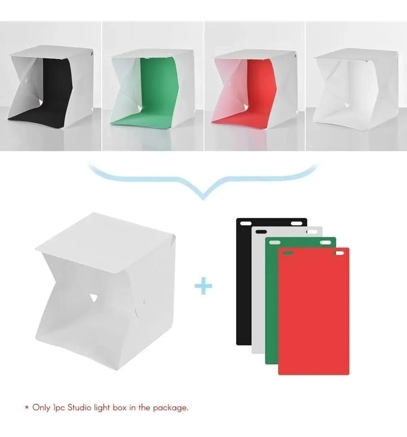 MINI ESTUDIO FOTOGRAFICO PLEGABLE CON FONDOS INTERCAMBIABLES - 2