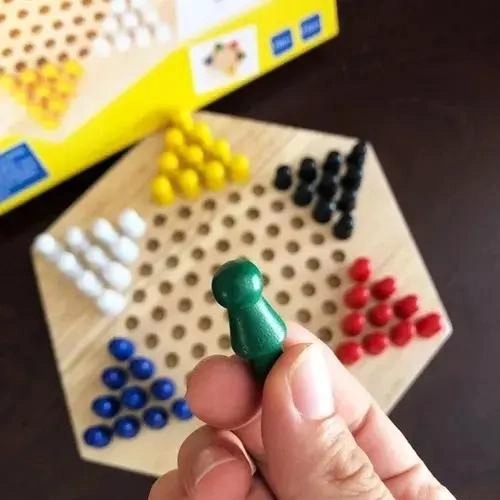 JUEGO DE DAMAS CHINAS DE MADERA PARA NIÑOS Y ADULTOS - 3