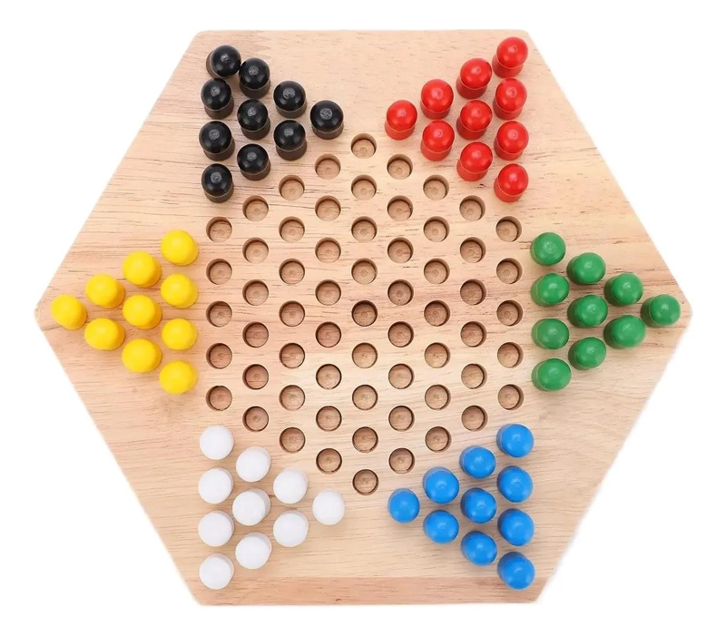 JUEGO DE DAMAS CHINAS DE MADERA PARA NIÑOS Y ADULTOS - 4