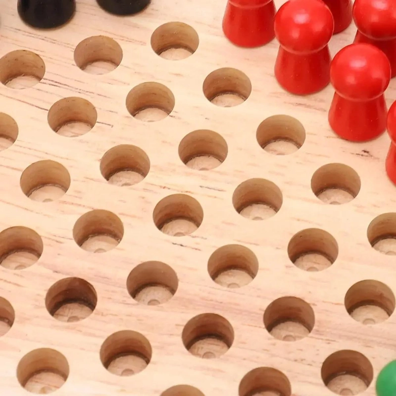 JUEGO DE DAMAS CHINAS DE MADERA PARA NIÑOS Y ADULTOS - 6