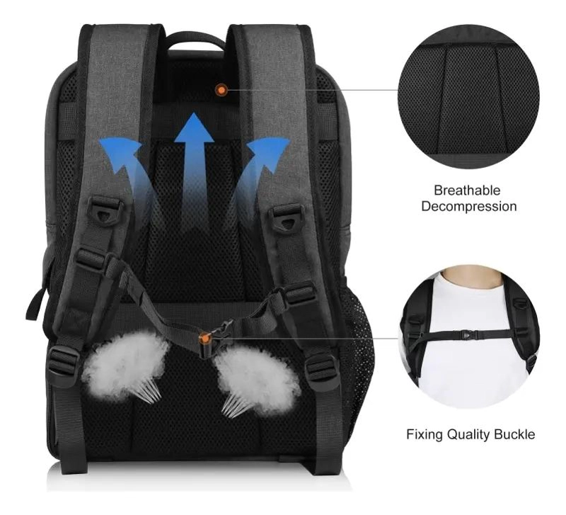 MOCHILA PARA CAMARA Y LAPTOP CON DOBLE TIRANTE - 3