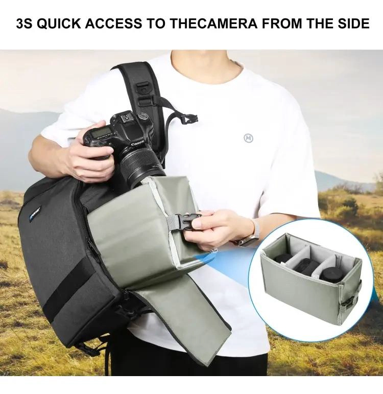 MOCHILA PARA CAMARA Y LAPTOP CON DOBLE TIRANTE - 7