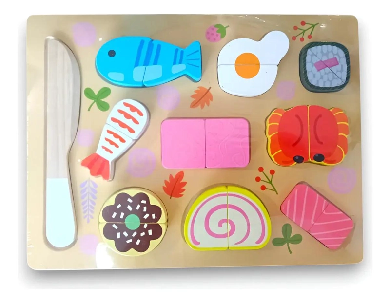 ROMPECABEZAS DE MADERA EDUCATIVO DE SUSHI PARA NIÑOS - 1
