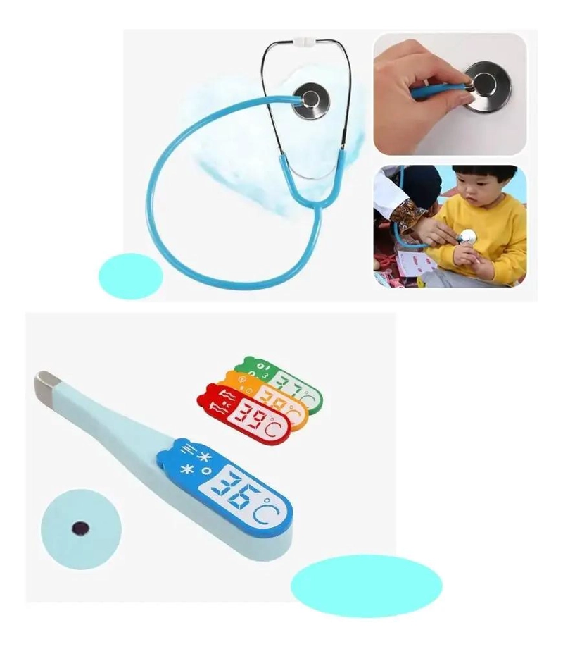 MALETA DE MADERA PARA JUEGO DE DOCTOR Y DENTISTA - 5