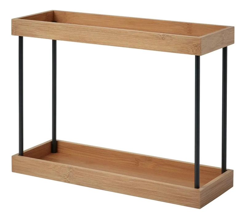 ORGANIZADOR DE COCINA DE METAL Y BAMBU 38X13X28 CM - 1