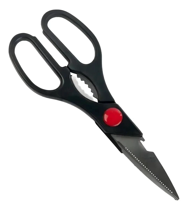 TIJERAS DE COCINA MULTIUSOS CON CASCANUECES DE ACERO 21 CM - 4