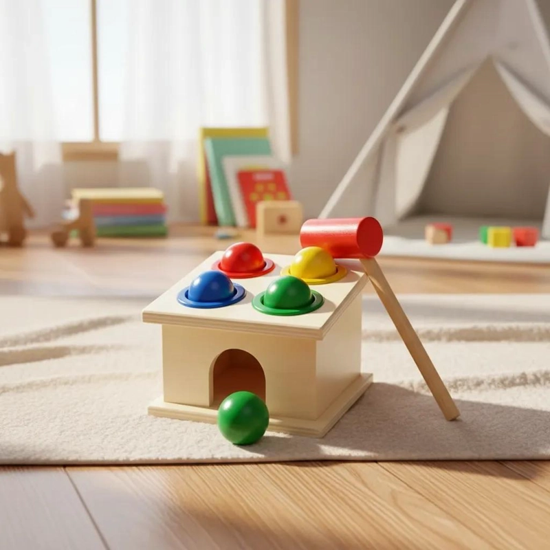JUGUETE DIDACTICO DE MADERA PARA APRENDIZAJE INFANTIL - 1