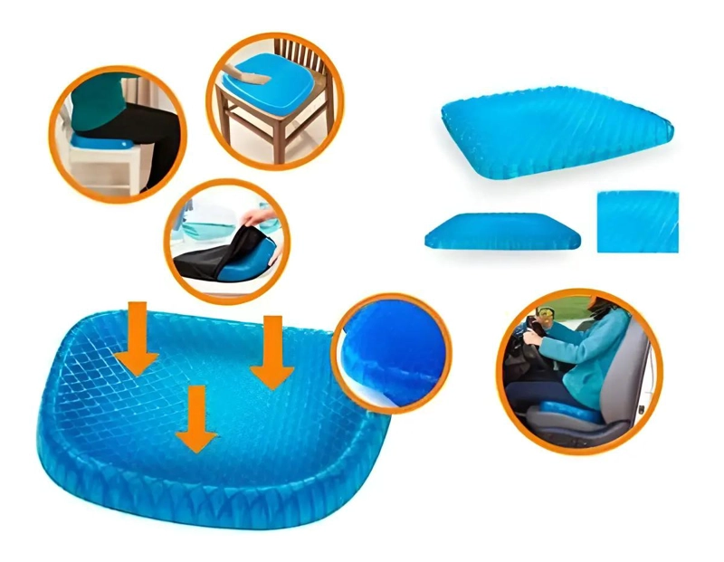 COJIN GEL ERGONOMICO PARA SILLA COLOR AZUL - 5