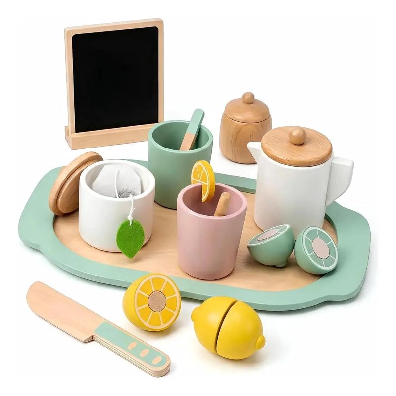 SET DE TE  Y LIMONADA DE MADERA PARA NIÑOS - 1