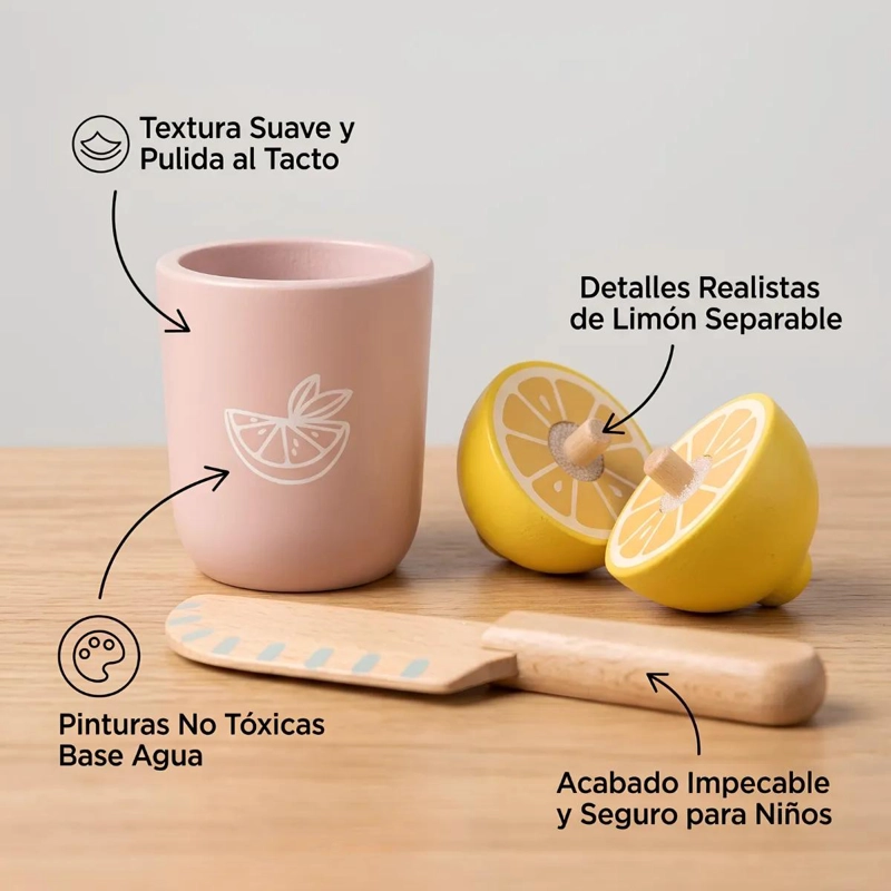 SET DE TE  Y LIMONADA DE MADERA PARA NIÑOS - 2