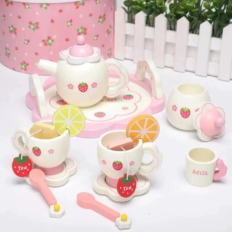 JUEGO DIDACTICO DE TAZAS DE TE  DE MADERA PARA NIÑOS - 3