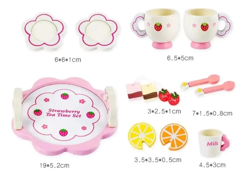 JUEGO DIDACTICO DE TAZAS DE TE  DE MADERA PARA NIÑOS - 4