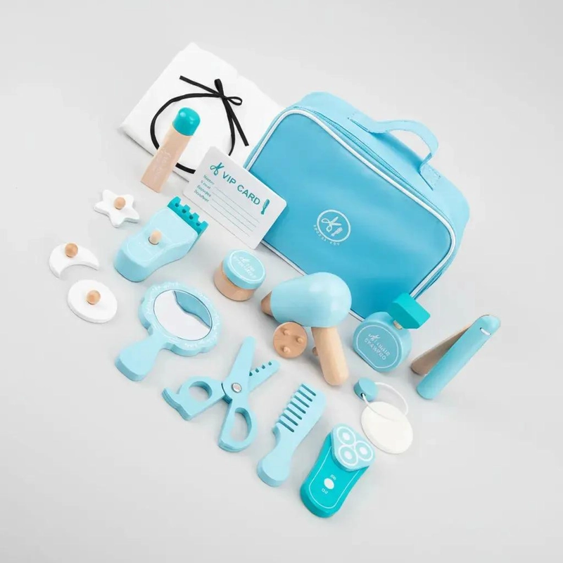 JUEGO DIDACTICO DE BARBERIA DE MADERA PARA NIÑOS - 6