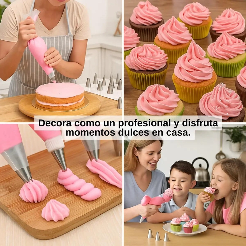 SET COMPLETO DE REPOSTERIA CON 83 PIEZAS PARA DECORACION PROFESIONAL - 2